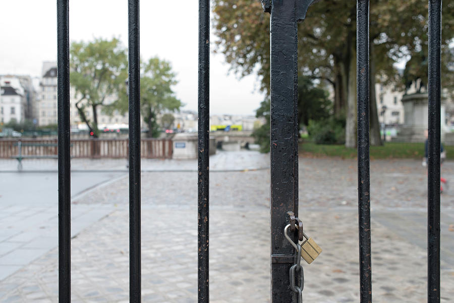 The River Seine Behind Bars Photograph by Jean Gill