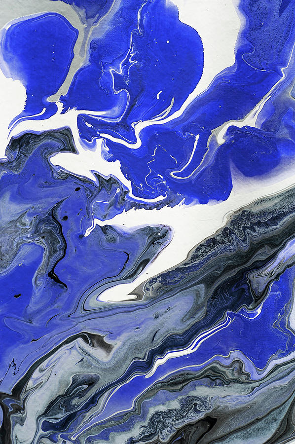 Abstract Photograph - The Rivers Of Babylon Fragment 1.  Abstract Fluid Acrylic Painting by Jenny Rainbow
