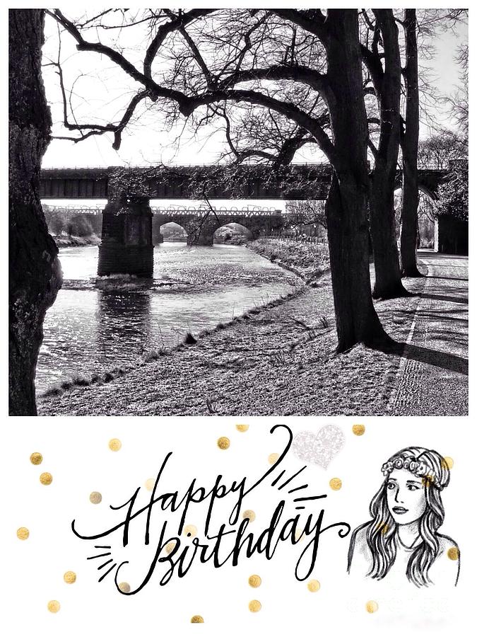 The Riverside Birthday Greeting Photograph by Joan-Violet Stretch