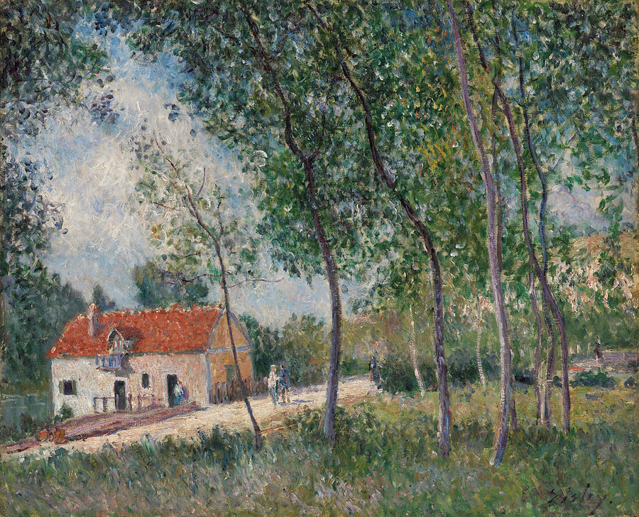 Alfred Sisley Painting - The Road from Moret to Saint-Mammes by Alfred Sisley