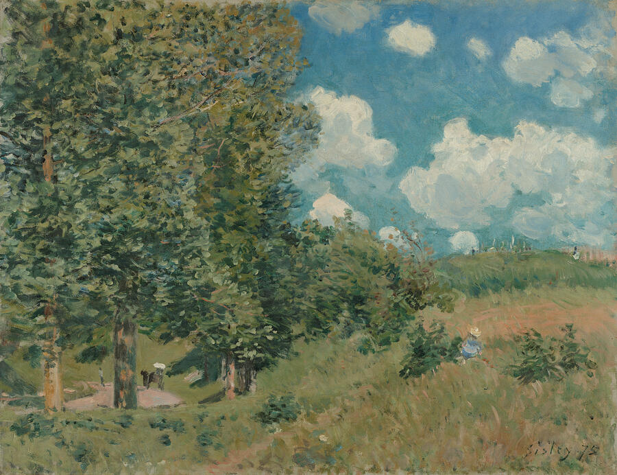 The Road from Versailles to Saint Germain, from 1875 Painting by Alfred Sisley