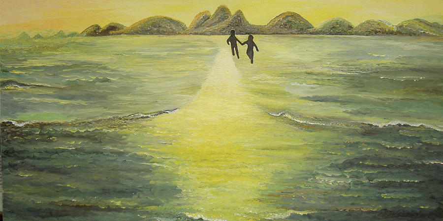 Soul Painting - The Road in the Ocean of Light by Karina Ishkhanova Soul Painting - The Road in the Ocean of Light by Karina Ishkhanova