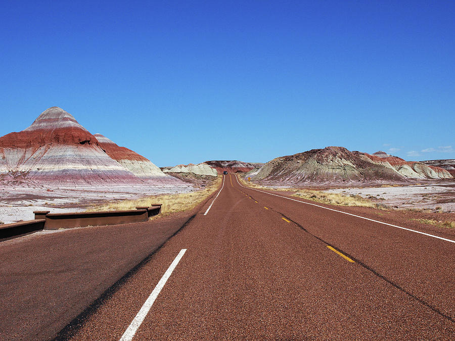 The Road through the Painted Desert Photograph by Mary Capriole
