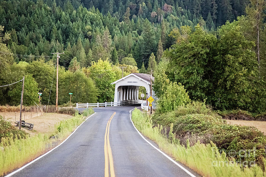 The Road to Grave Creek Covered Bridge - Grants Pass Photograph by Scott Pellegrin