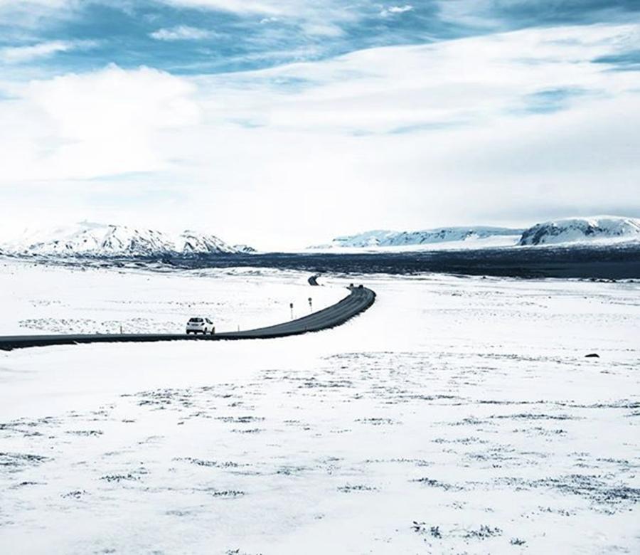 Snow Photograph - The Road To Þingvellir National Park by Jesse L
