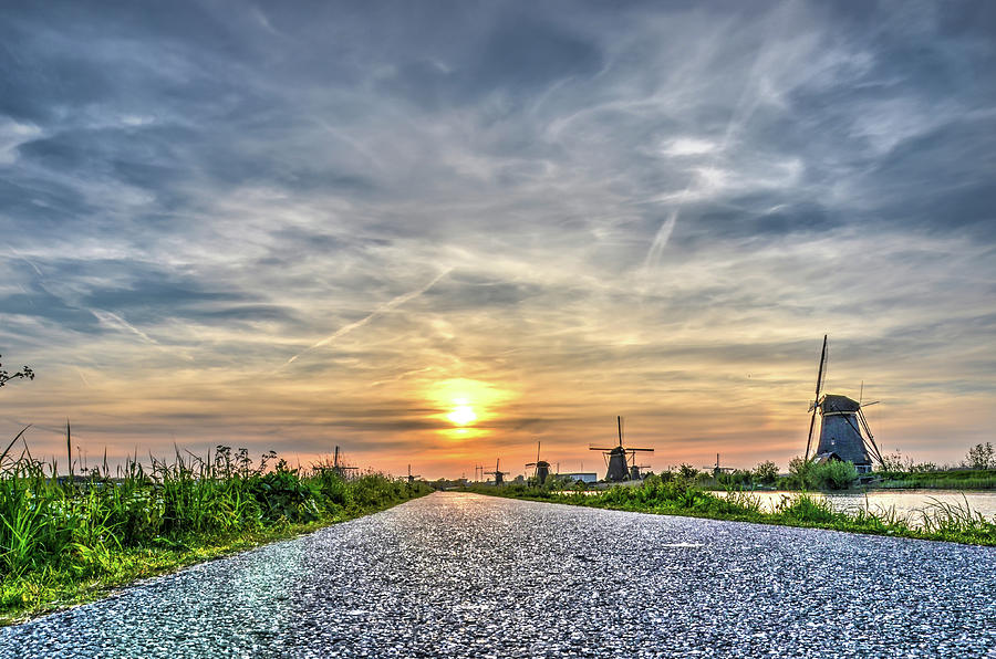The Road To Kinderdijk Photograph by Frans Blok