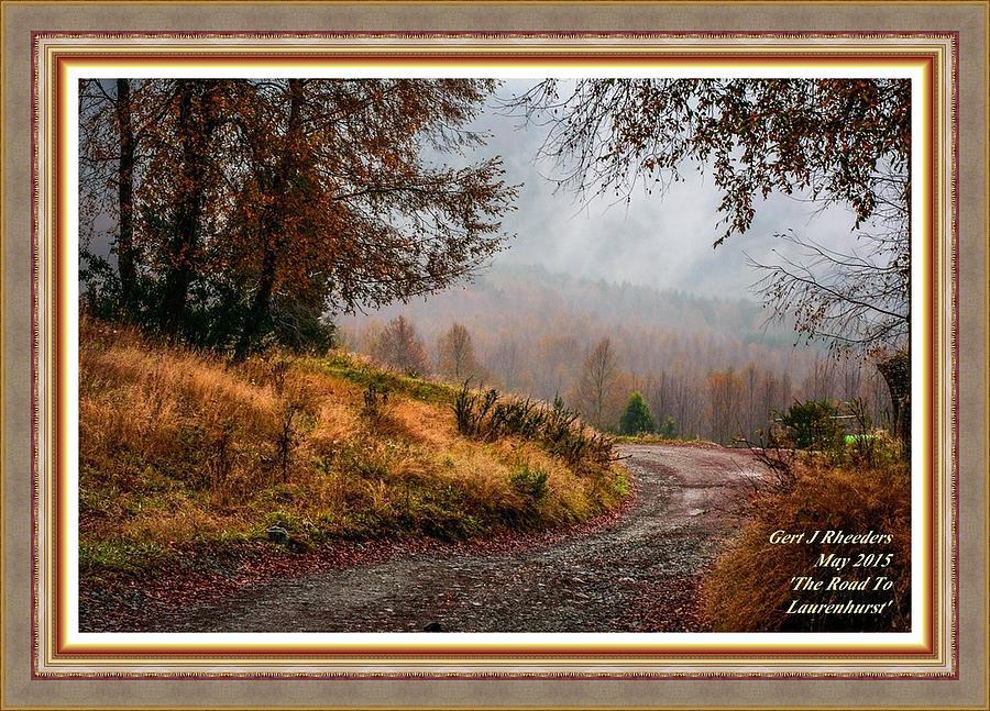 The Road To Laurenhurst L A With Decorative Ornate Printed Frame. Digital Art