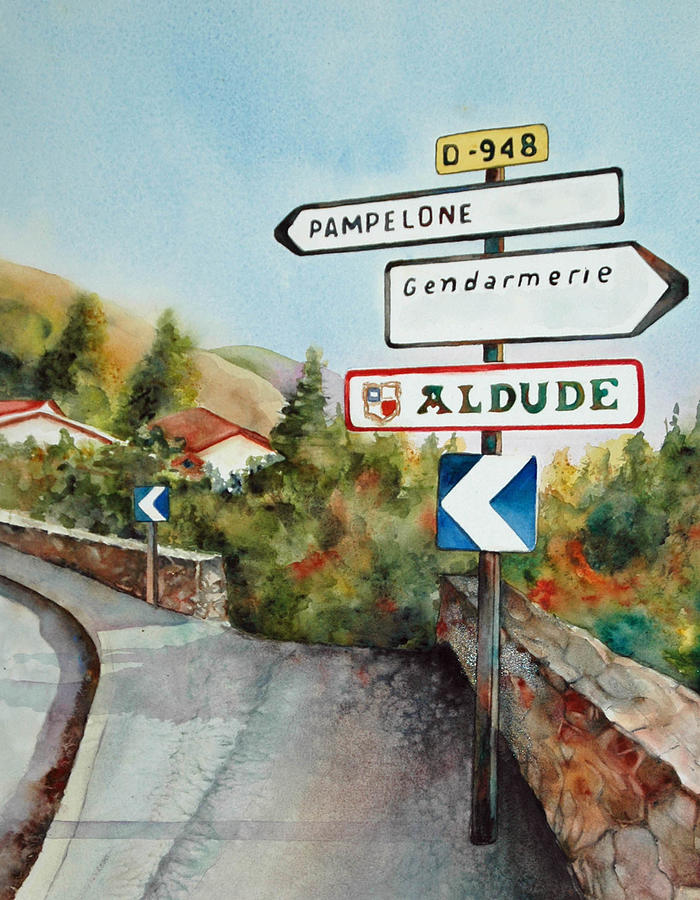 The Road To Pamplona Painting by Diane Fujimoto