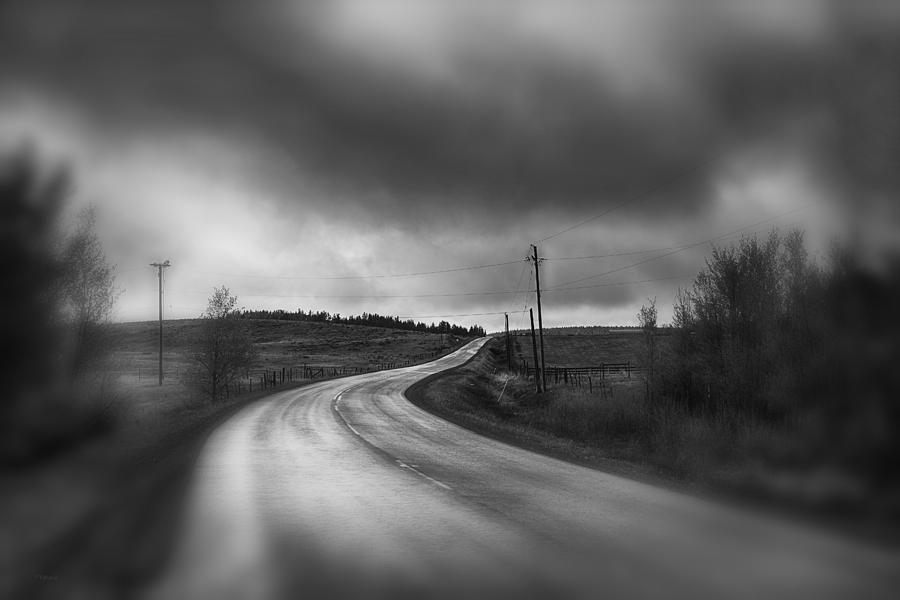 Black And White Photograph - The Road To Perdition by Theresa Tahara