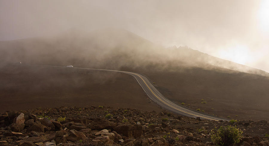 Adventure Photograph - The Road to the Top of Maui Haleakala Volcano by Denis Dore Adventure Photograph - The Road to the Top of Maui Haleakala Volcano by Denis Dore