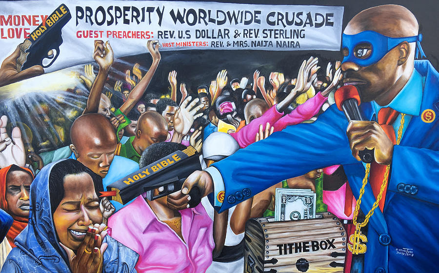 The Robbery Revival Matthew21vs13 Painting by O Yemi Tubi
