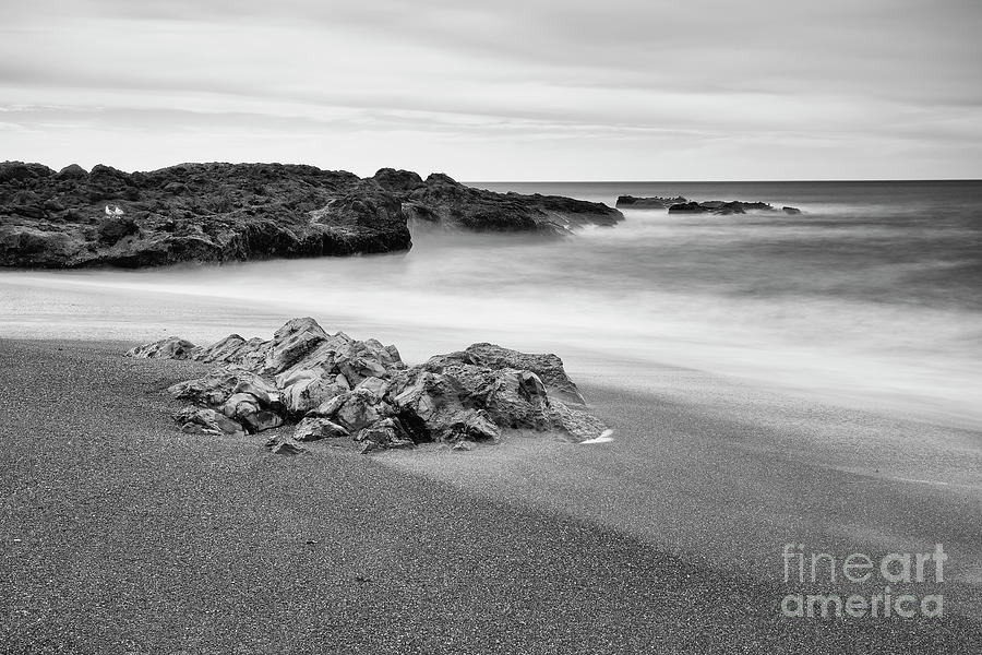 The Rock And Beach Photograph by Masako Metz