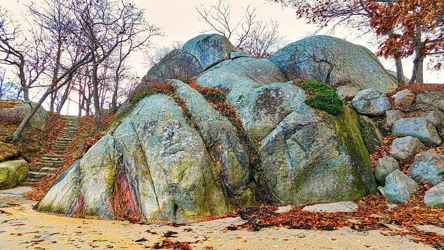 The Rock At Half Moon Beach In Gloucester Photograph By David Vincent Pixels