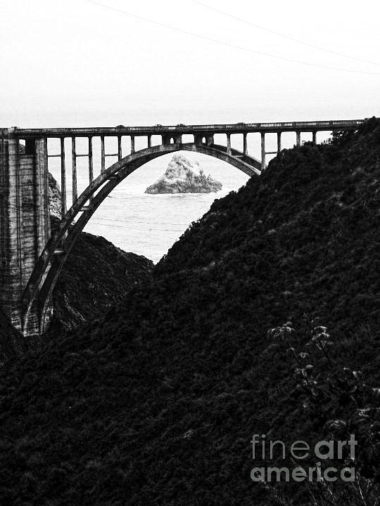 Bridge Photograph - The Rock Of Bixby  by Chris Berry