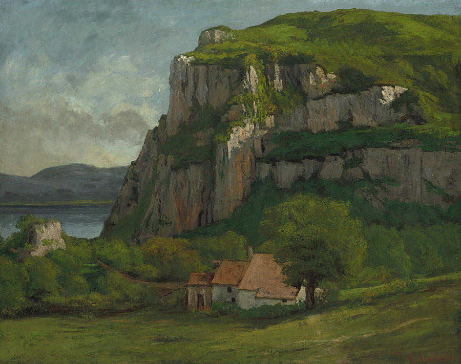 Gustave Courbet  Painting - The Rock of Hautepierre by Gustave Courbet
