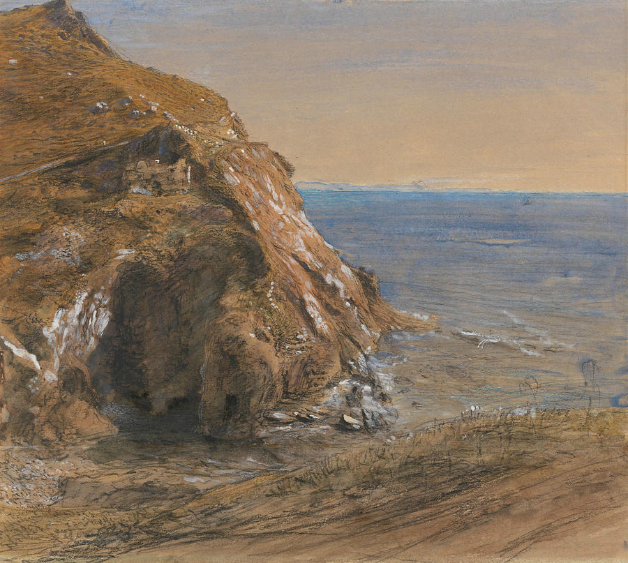 The Rock Slip near Boscastle Painting by Samuel Palmer