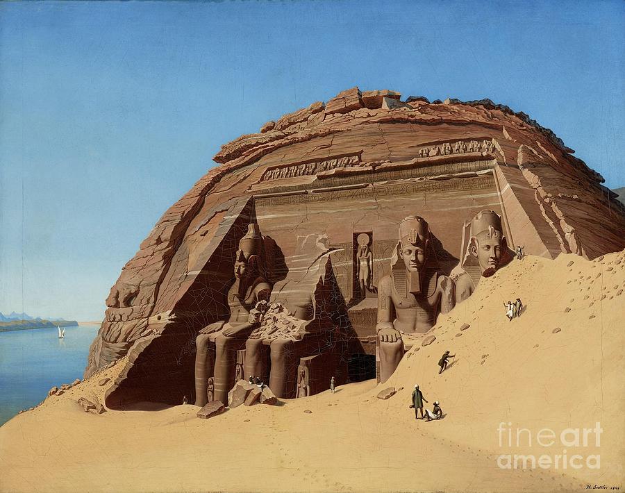 The Rock Temple of Abusimbel  Painting by MotionAge Designs