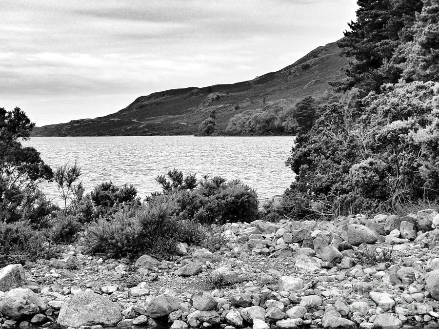 The Rocky Shores of Wastwater in Monochrome Photograph by Joan-Violet Stretch