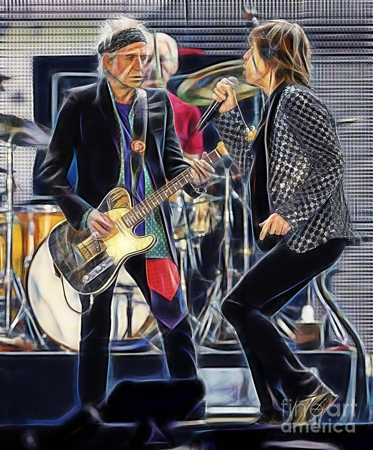 The Rolling Stones Collection Mixed Media by Marvin Blaine
