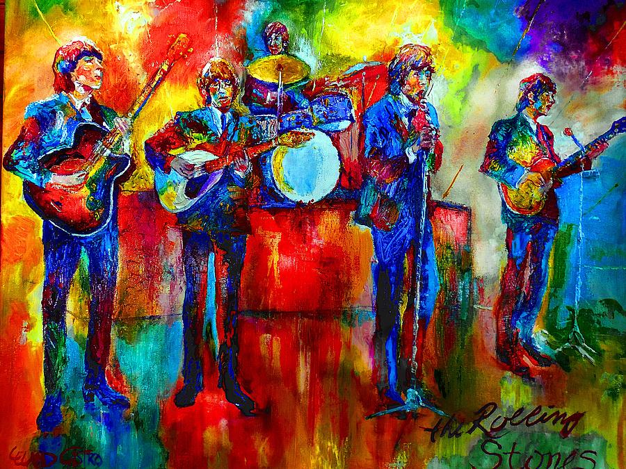 The Rolling Stones Painting by Leland Castro