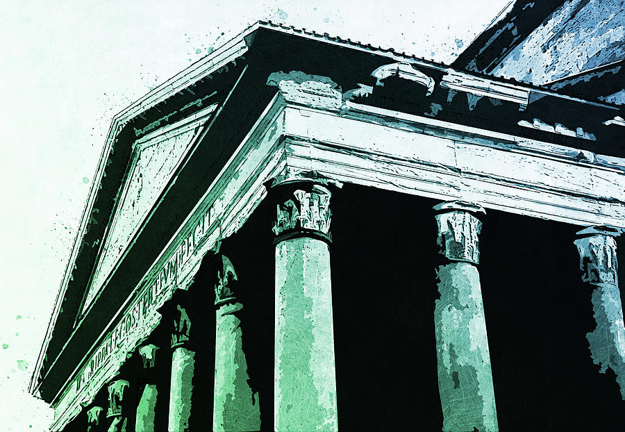 The Roman Pantheon - 03 Painting by AM FineArtPrints