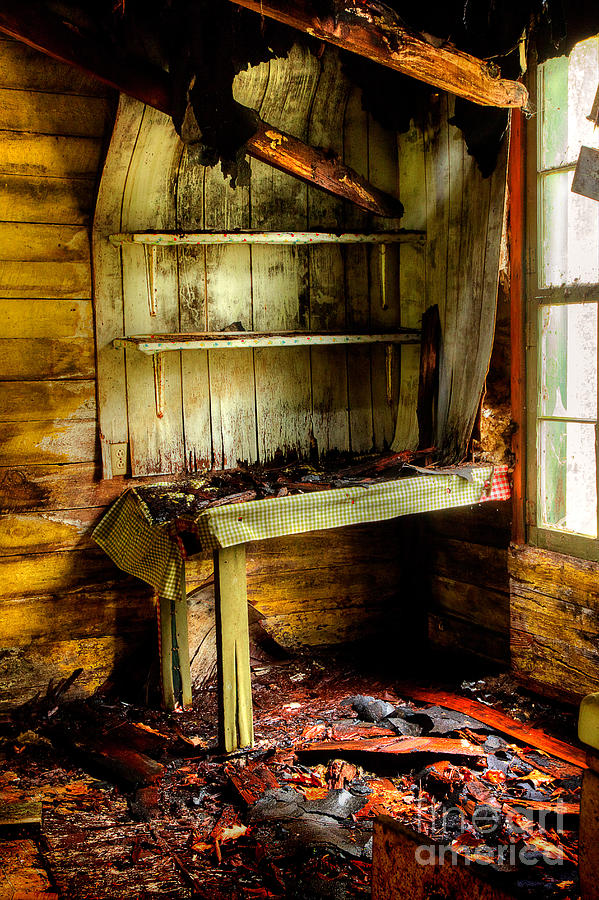 Abandoned House Photograph - The Roof Is Falling by Michael Eingle
