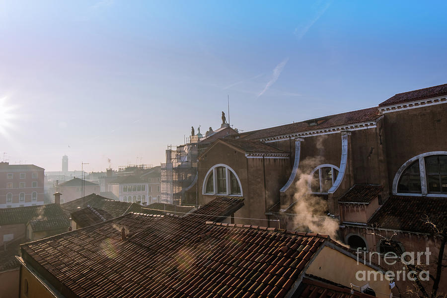 The roofs of Venice.Dawn Photograph by Marina Usmanskaya