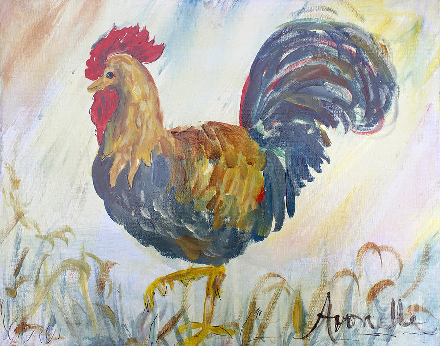 The Rooster Painting by Avonelle Kelsey - Fine Art America