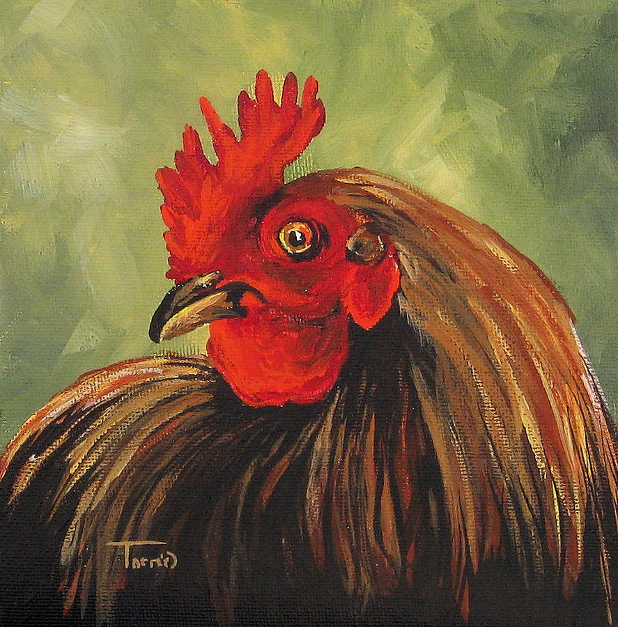 The Rooster III  Painting by Torrie Smiley