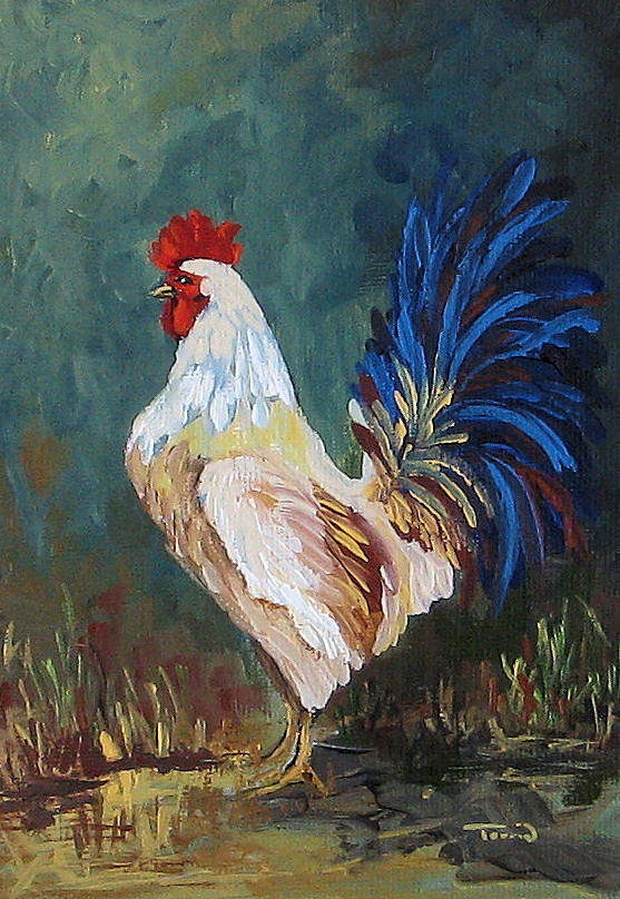 The Rooster IV  Painting by Torrie Smiley