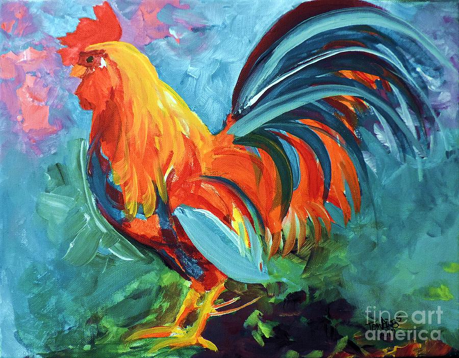 THE Rooster Painting by Tom Riggs