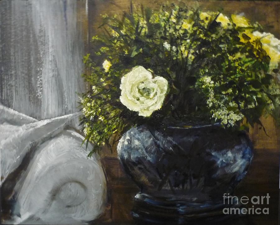 The Rose Bowl  Painting by Lizzy Forrester