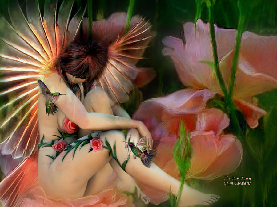 The Rose Fairy Mixed Media by Carol Cavalaris