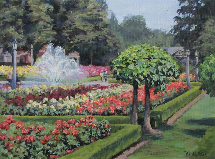 The Rose Garden Painting by Karen Ilari