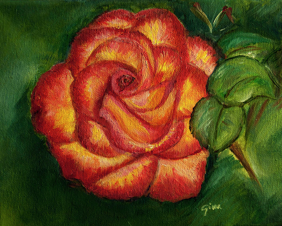 The Rose Painting by Gina Cordova