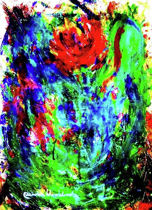 The Rose Painting by Wanvisa Klawklean