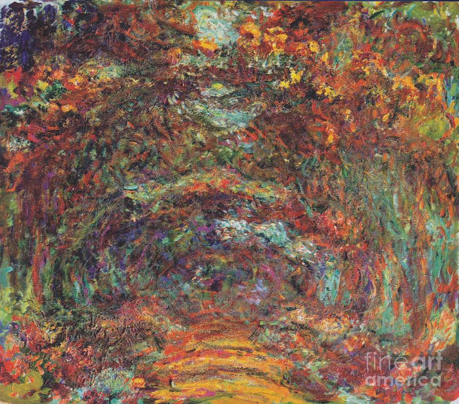 The Rose Way in Giverny Painting by Extrospection Art