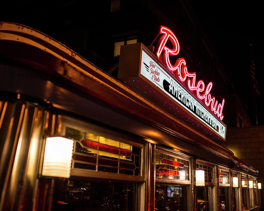 The Rosebud Diner Davis Square Somerville MA Photograph by Toby McGuire