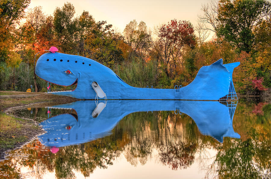 America Photograph - The Route 66 Blue Whale - Catoosa Oklahoma by Gregory Ballos