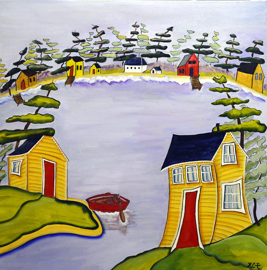 The Row Boat Painting by Heather Lovat-Fraser