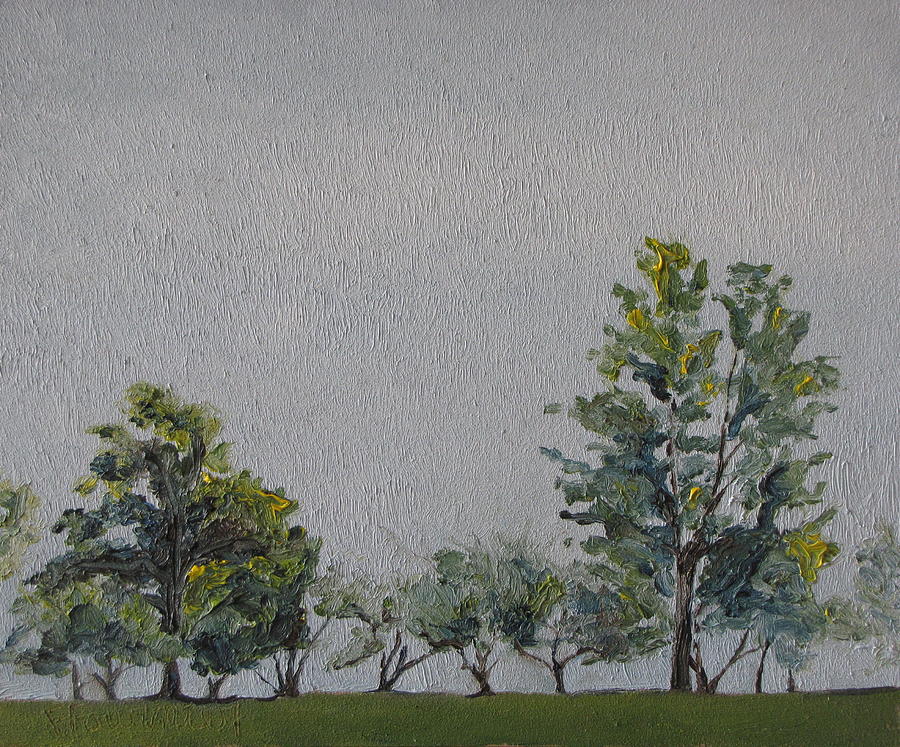 The Row Of Trees Painting By Francois Fournier Pixels