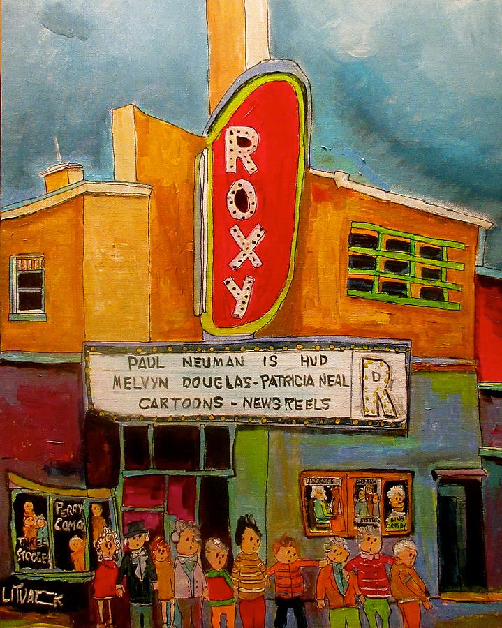 The Roxy in the Village Painting by Michael Litvack
