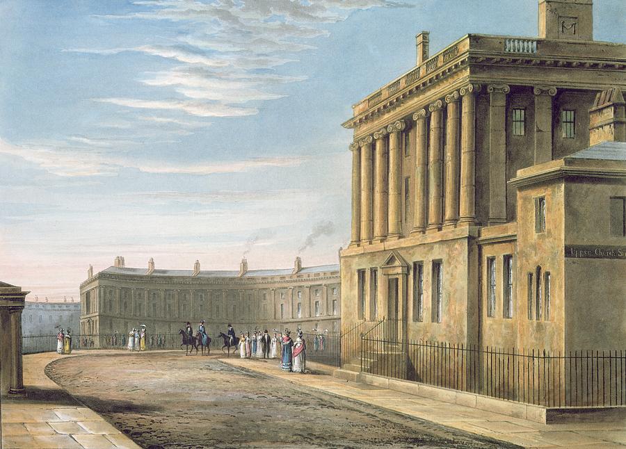 Architecture Painting - The Royal Crescent by David Cox