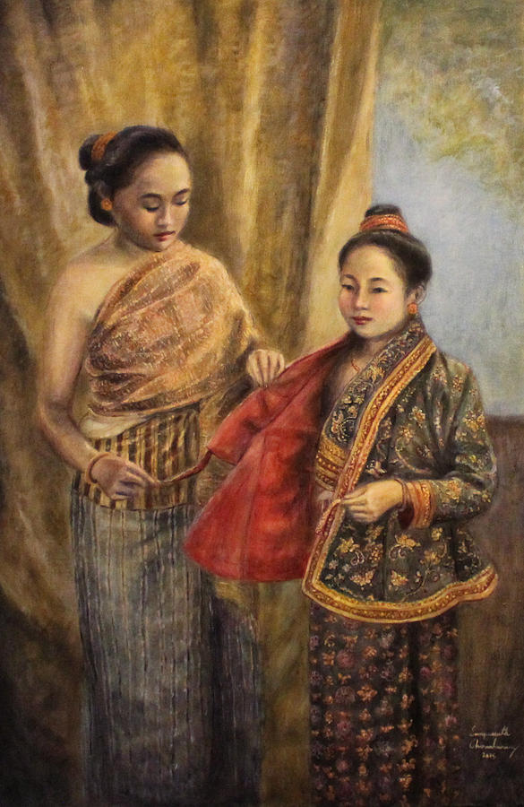 The Royal Ensemble Painting by Sompaseuth Chounlamany