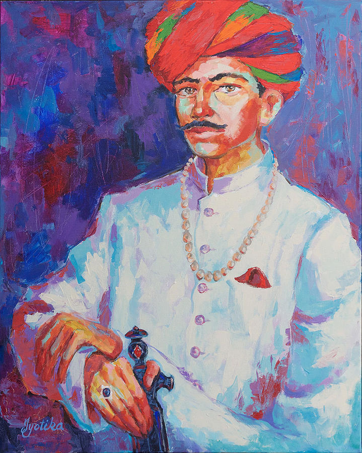 The Royal Pride of Rajasthan  Painting by Jyotika Shroff