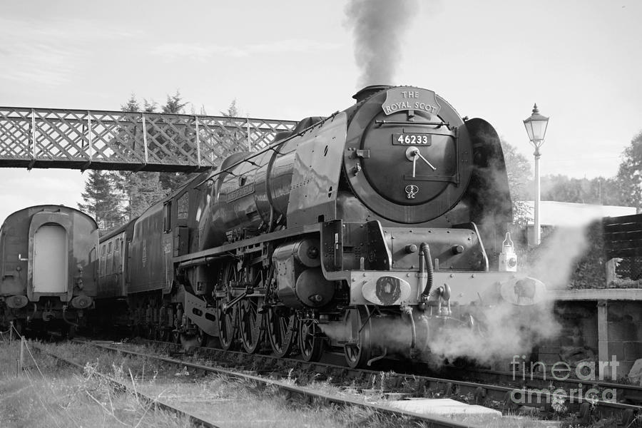 The Royal Scot in Black and white Photograph by David Birchall
