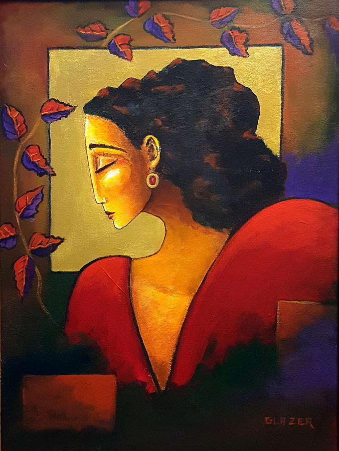 The Ruby Earring Painting by Stuart Glazer