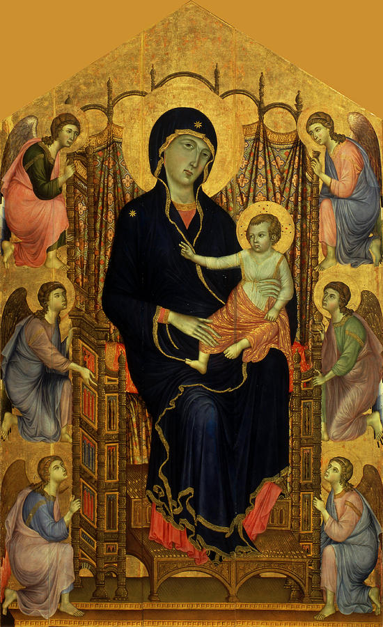 The Rucellai Madonna  Painting by Duccio