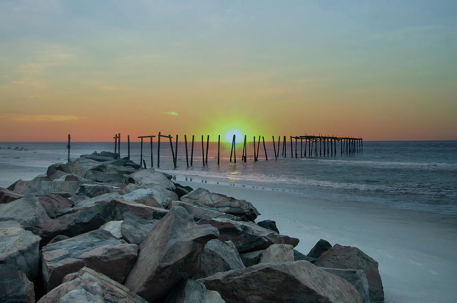 The Ruined Pier - 57th Street - Ocean City New Jersey Photograph by Bill Cannon