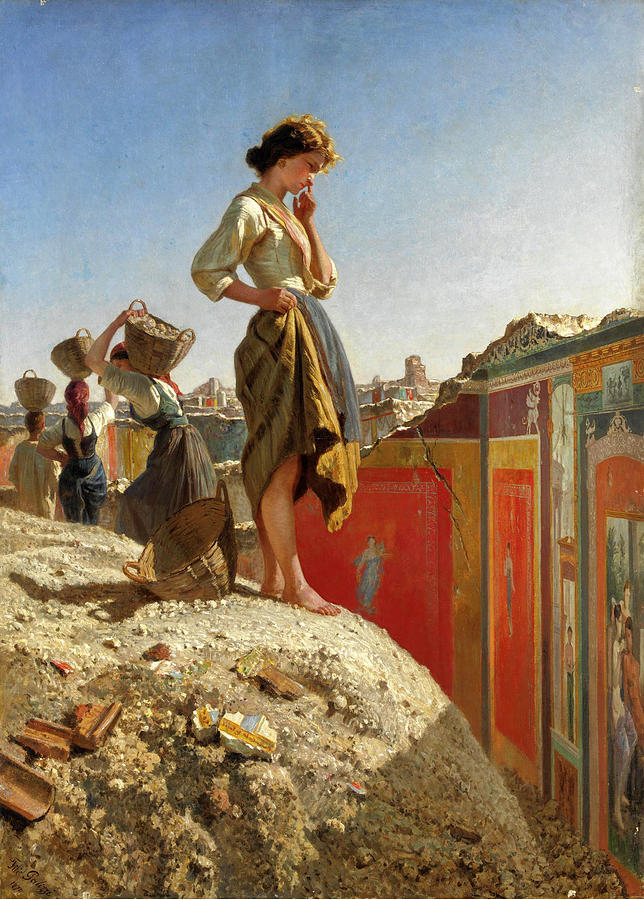 The Ruins of Pompeii Painting by Filippo Palizzi